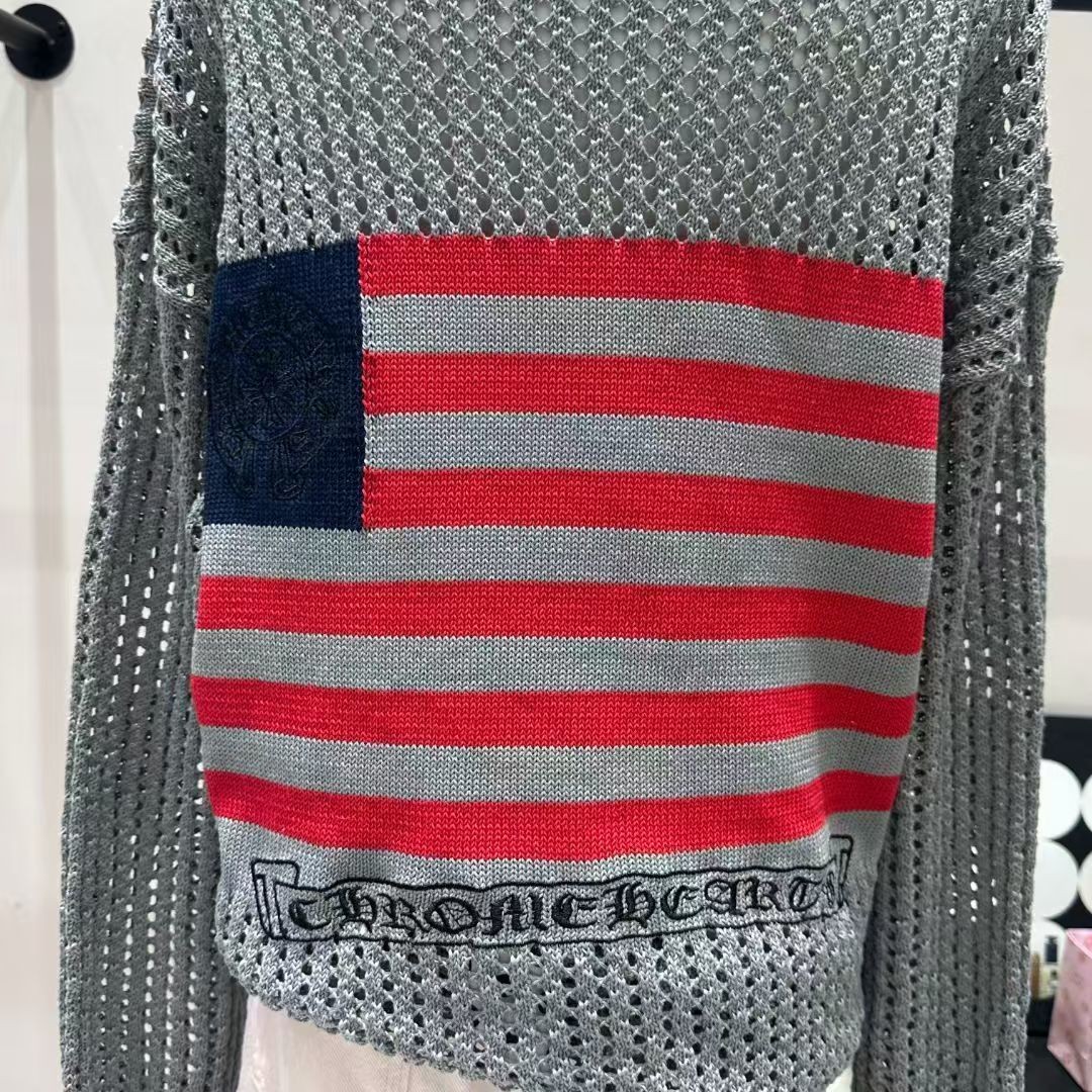 Chrome Hearts クロムハーツ 刺繍ロゴ 透かし編み 長袖ニット フリーサイズ - Detail image 7