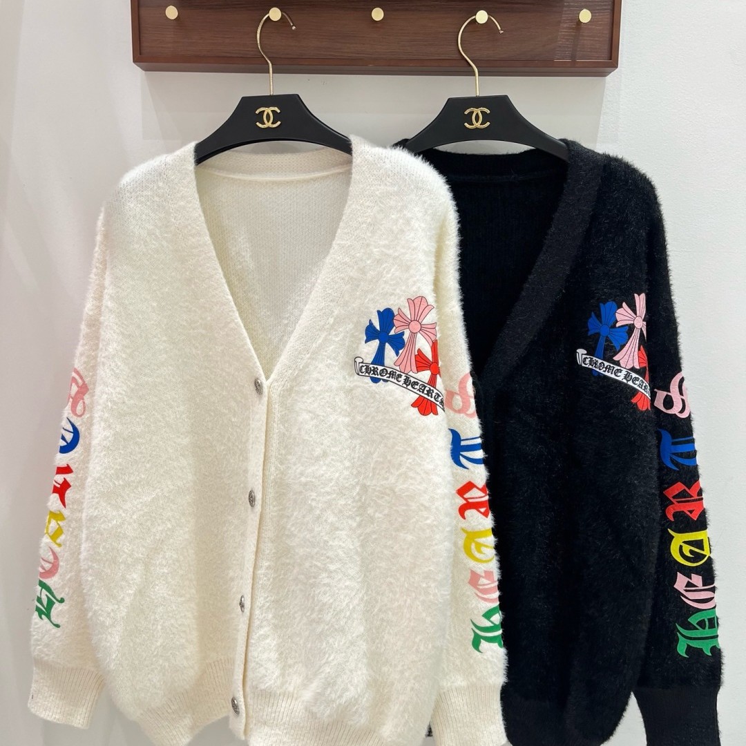 Chrome Hearts クロムハーツ フォークスミンクニットカーディガン ミルクホワイト - Detail image 7