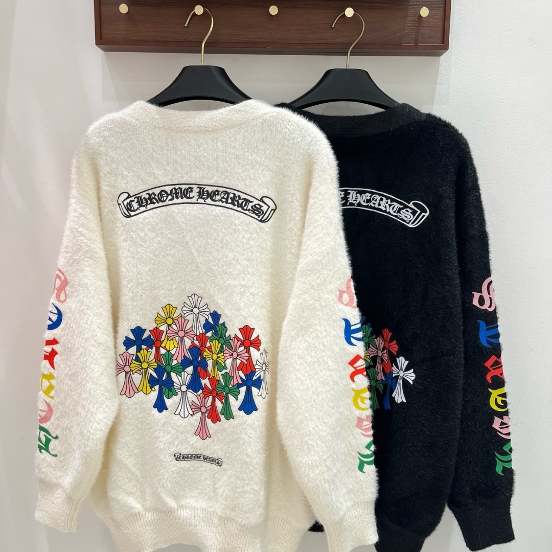Chrome Hearts クロムハーツ フォークスミンクニットカーディガン ミルクホワイト - Detail image 8