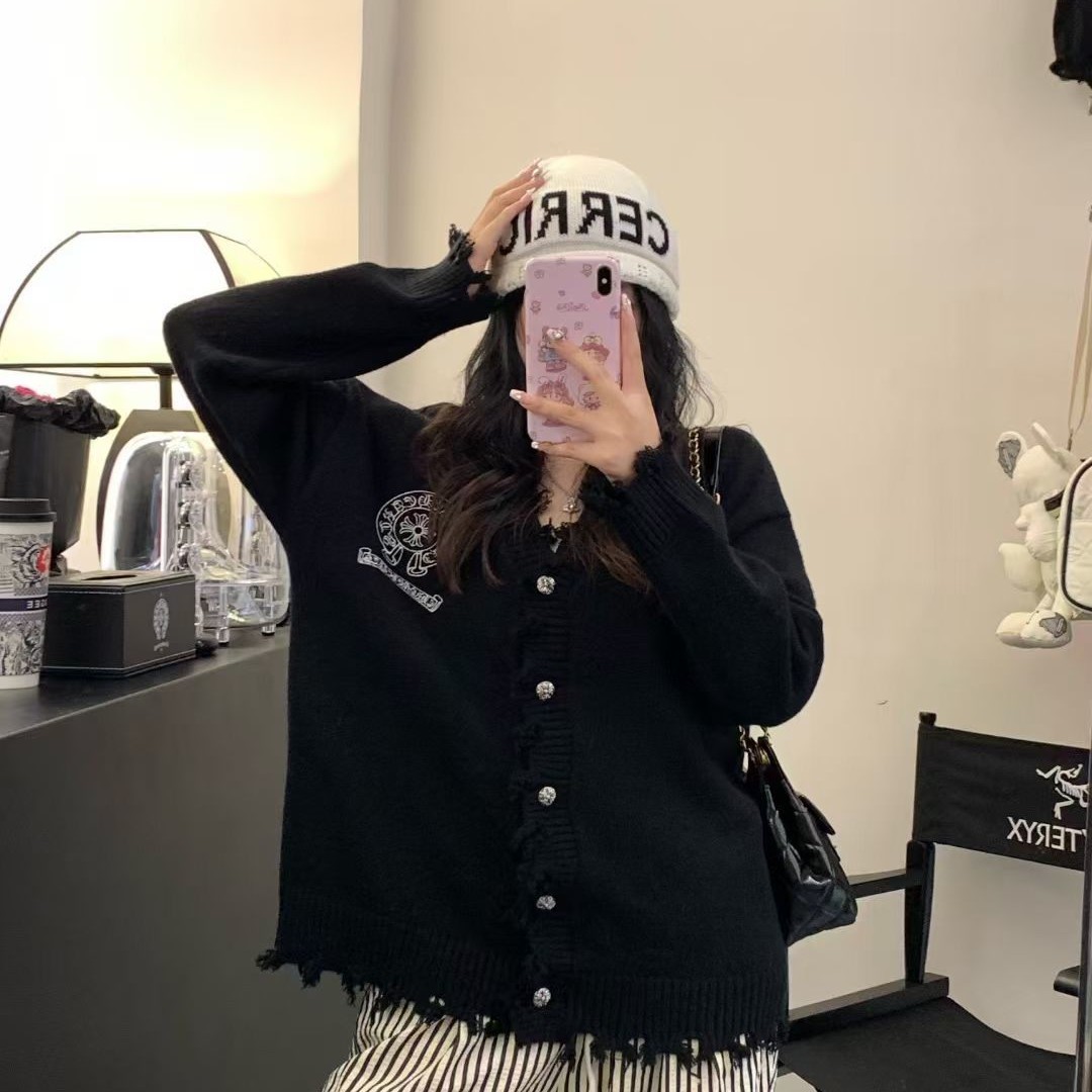 Chrome Hearts クロムハーツ 長袖ニットカーディガン ブラック フリーサイズ - Detail image 3