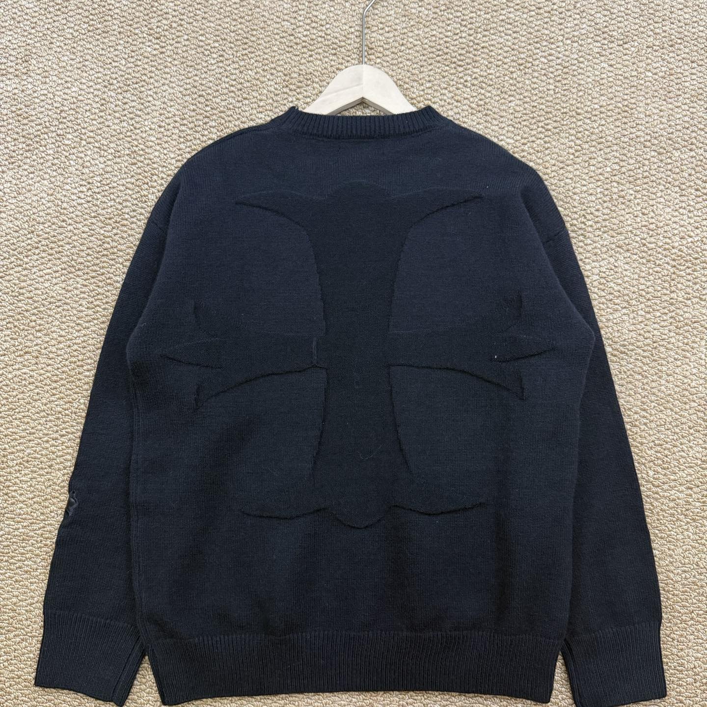 Chrome Hearts クロムハーツ クロスデザイン 丸首セーター TM1233 ホワイト/ブラック - Detail image 6