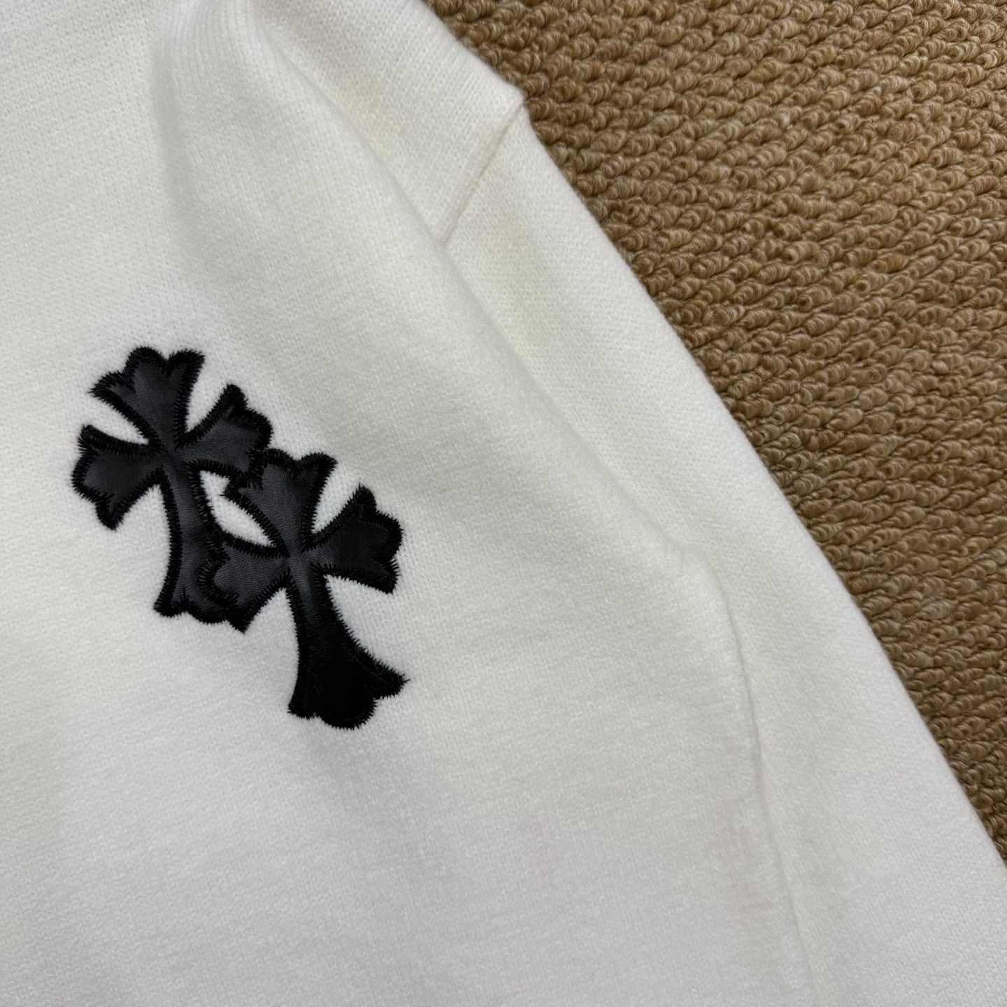 Chrome Hearts クロムハーツ クロスデザイン 丸首セーター TM1233 ホワイト/ブラック - Detail image 8