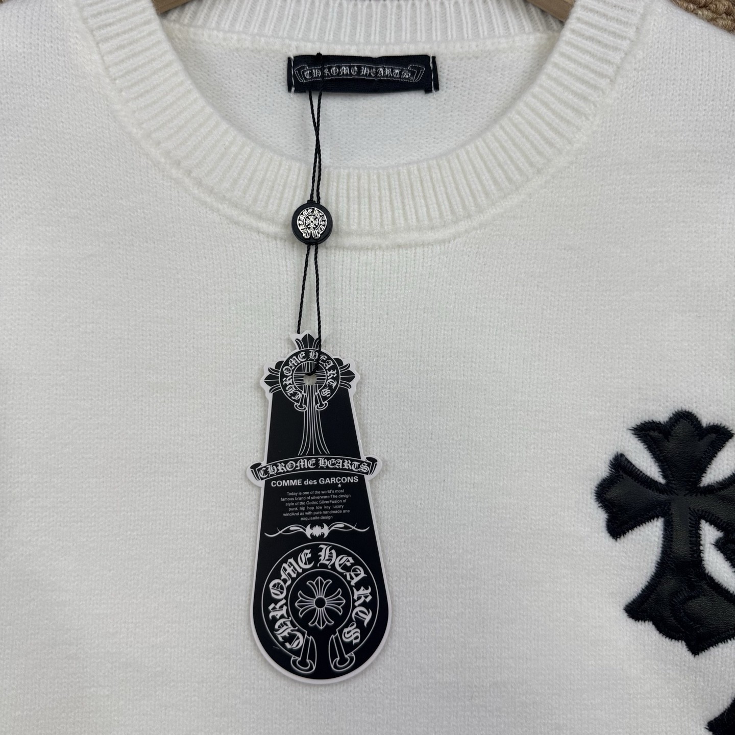Chrome Hearts クロムハーツ クロスデザイン 丸首セーター TM1233 ホワイト/ブラック - Detail image 10