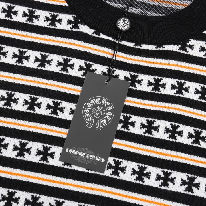 Chrome Hearts クロムハーツ 満身プリントウールセーター ブラック/イエロー - Detail image 8