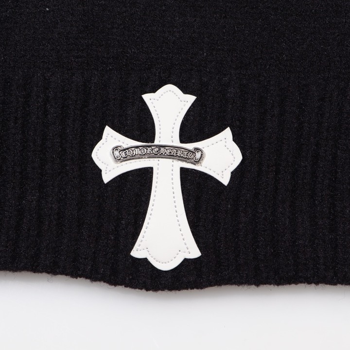 Chrome Hearts クロムハーツのオープンネックレザー&メタルディテールニットセーター - Detail image 8