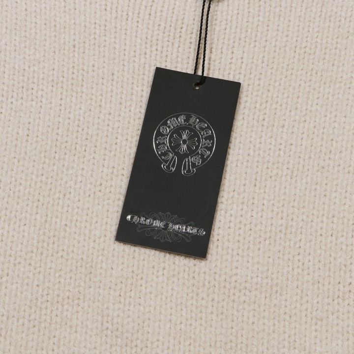 Chrome Hearts クロムハーツ 破洞デザイン リーザー十字マーク ニットセーター ブルー/ベージュ/ブラック - Detail image 7